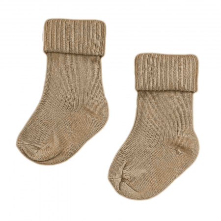 Diversificare si Ingrijire Bebe - Sosete bebelusi, bumbac, clasice, unisex, maro - Micostore.ro