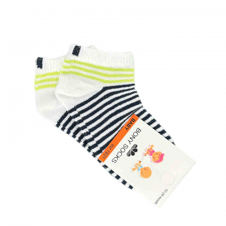 Diversificare si Ingrijire Bebe - Sosete bebelusi, bumbac, scurte, model cu dungi - Micostore.ro