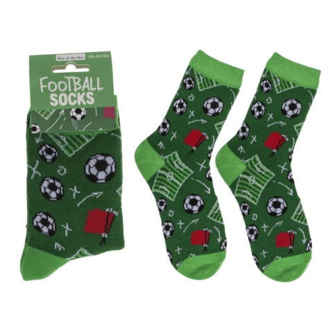 Îmbrăcăminte și accesorii - Sosete marimea 36-42, model fotbal cu verde, Out of the blue 02/1438 / 37996
