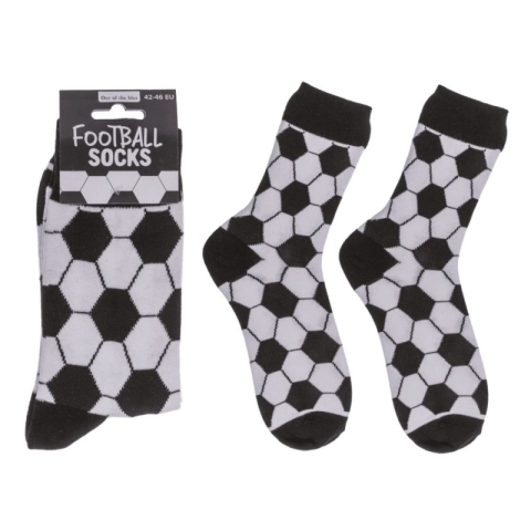Îmbrăcăminte și accesorii - Sosete marimea 42-46, model fotbal cu alb/negru, Out of the blue 02/1506 / 37996