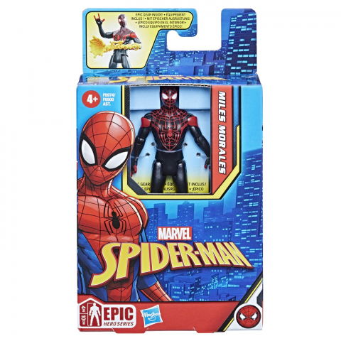 Jucării și Jocuri pentru copii - Spiderman epic hero figurina miles morales 10cm, varsta de la 4 ani la 8 ani