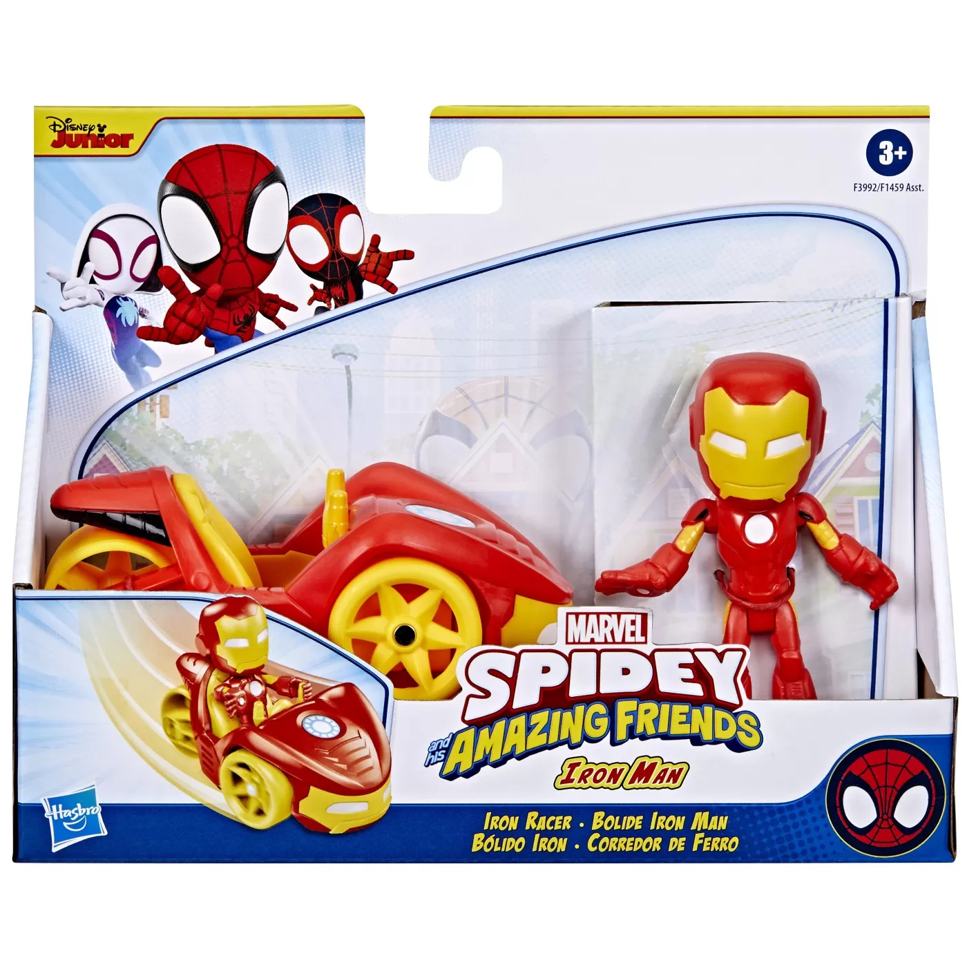 Jucării și Jocuri pentru copii - Spidey prietenii extraordinari set vehicul si figurina iron man, copii varsta 3 ani pana la 7 ani