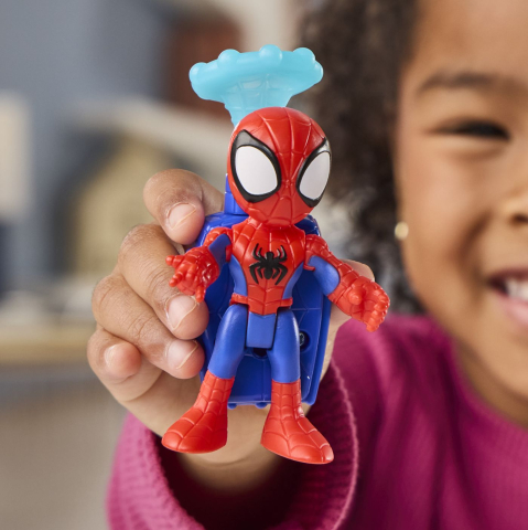 Spidey si prietenii lui uimitori marvel set echipa spidey cu elicopter si accesorii 7.6cm [5]
