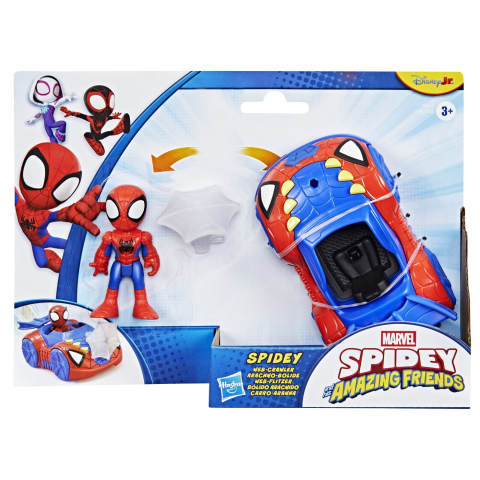 Jucării și Jocuri pentru copii - Spidey si prietenii lui uimitori marvel set figurina spidey si vehicul web crawler 7.6cm