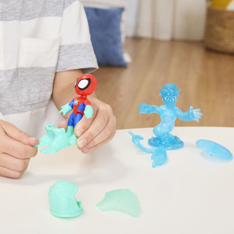 Spidey si prietenii lui uimitori marvel water webs set 2 figurine spidey si hydro man [5]