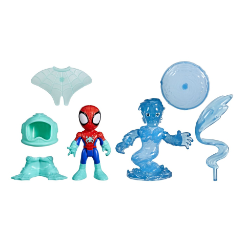 Spidey si prietenii lui uimitori marvel water webs set 2 figurine spidey si hydro man [2]