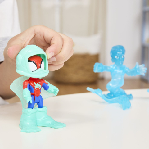 Spidey si prietenii lui uimitori marvel water webs set 2 figurine spidey si hydro man [7]
