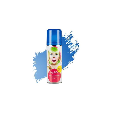 Ingrijire personala & Cosmetice - Spray colorant pentru par PartyTime Halloween, albastru neon, temporar