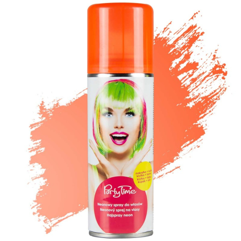 Ingrijire personala & Cosmetice - Spray colorant pentru par PartyTime Halloween, portocaliu neon, temporar