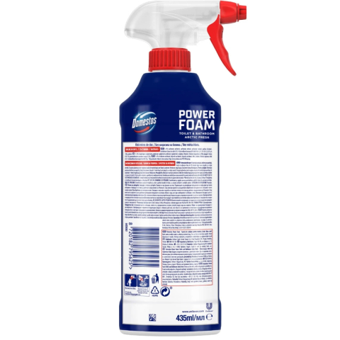 Solutie de curatare baie DOMESTOS Power Foam Spray, Arctic Fresh, 435 ml, Spuma de curatare [1]