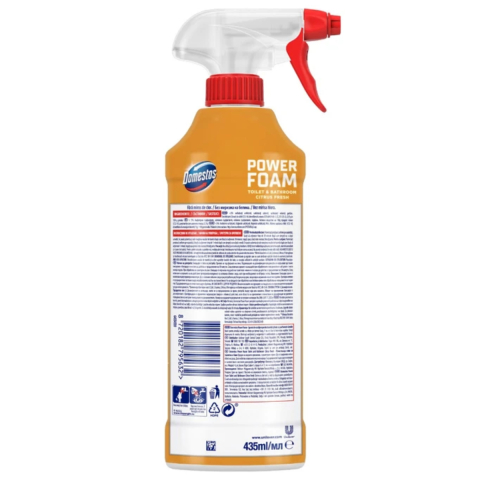 Solutie de curatare baie DOMESTOS Power Foam Spray, Citrus Fresh, 435 ml, Spuma de curatare [1]