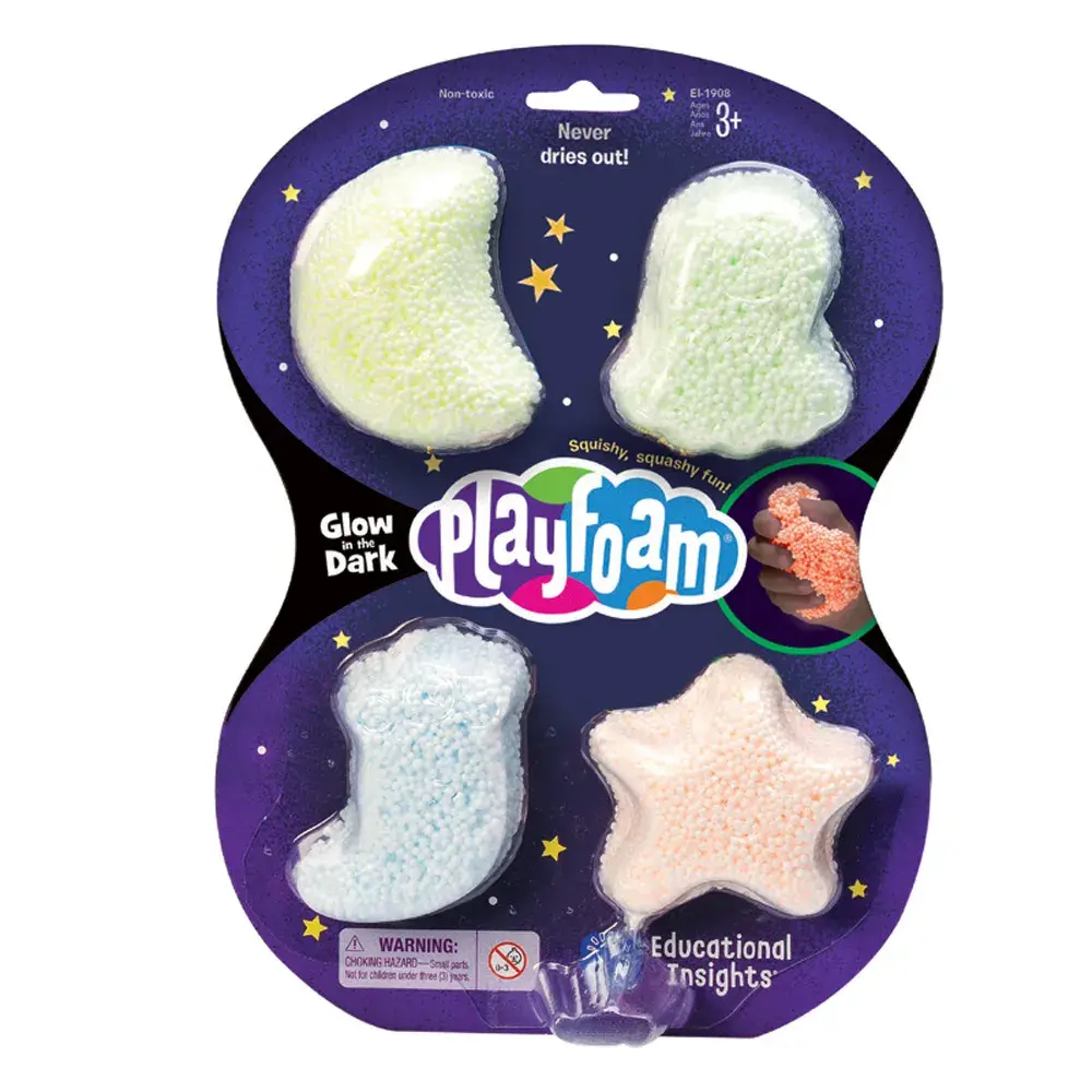 Art & Craft si Artizanat - Spuma de modelat reflectorizanta Playfoam - Set 4 buc