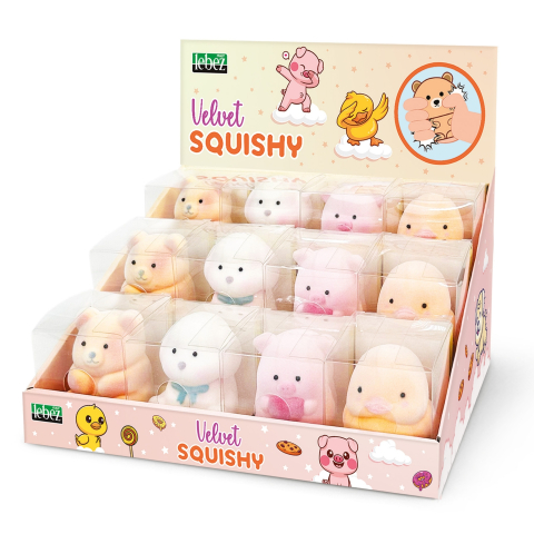 Jucării și Jocuri pentru copii - Squishy cu material catifelat, 4 modele asortate, pret/1 buc