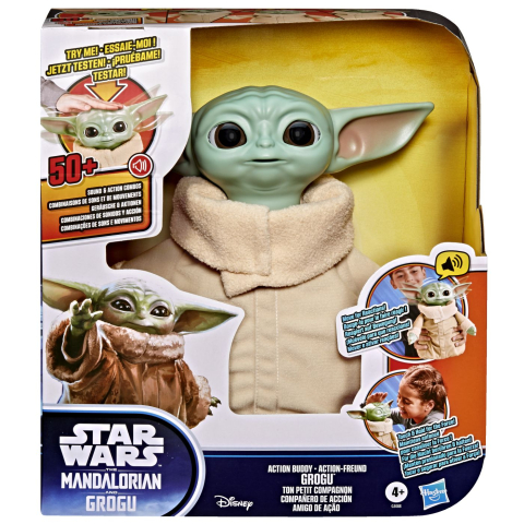 Jucării și Jocuri pentru copii - Star wars madalorian si figurina interactiva action buddy grogu cu sunete 25cm varsta 4 ani -10 ani
