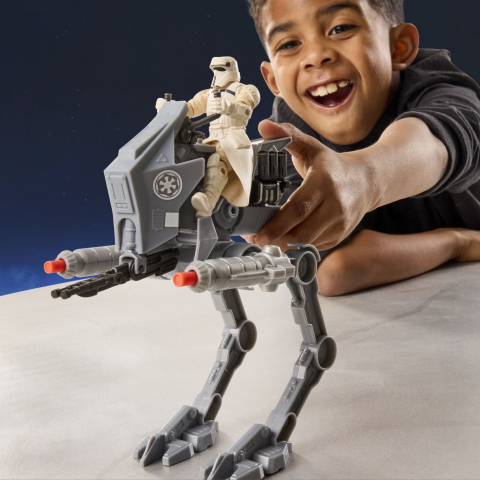Star wars mandalorian si grogu action verse set figurina imperial driver si vehicul  [5]