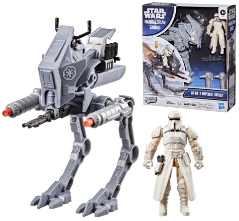 Jucării și Jocuri pentru copii - Star wars mandalorian si grogu action verse set figurina imperial driver si vehicul 
