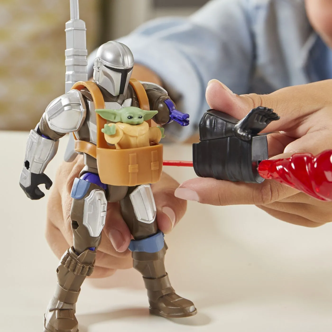 Star wars mix mashers deluxe set figurina mandalorian and grogu 12cm si accesorii, copii 4 ani-9 ani [4]
