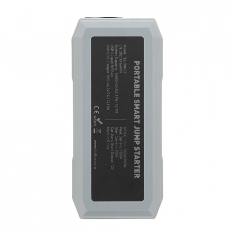 Starter auto portabil Tellur, 12V, 1500A, baterie externă, 16800mAh, lanternă, gri [14]