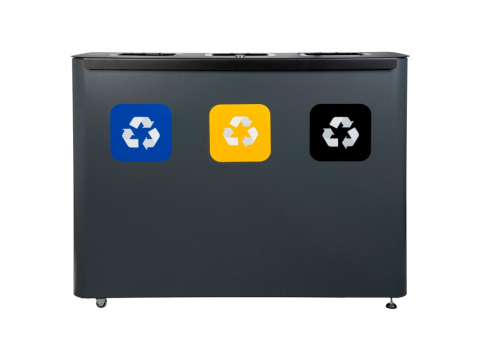 Cutii depozitare și organizatoare - Stație colectare selectivă Eko Star Station 3 x 60 L