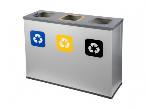 Cutii depozitare și organizatoare - Stație colectare selectivă Eko Station 3 x 60 L