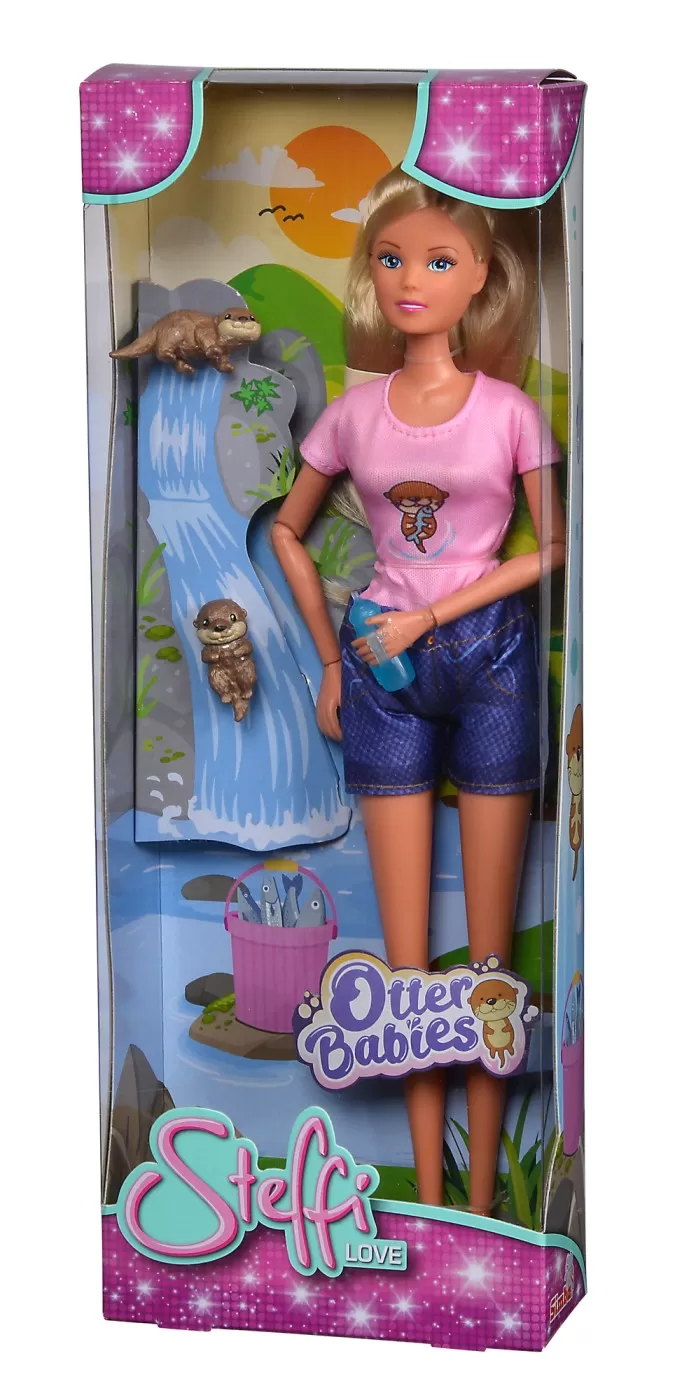 Jucării și Jocuri pentru copii - Steffi love - Papusa Steffi cu pui de vidre, 29 cm
