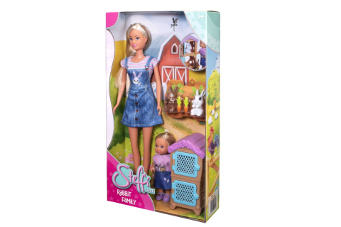 Jucării și Jocuri pentru copii - Steffi love set familia iepurasilor cu 2 papusi si accesorii copii varsta 3 ani - 7 ani