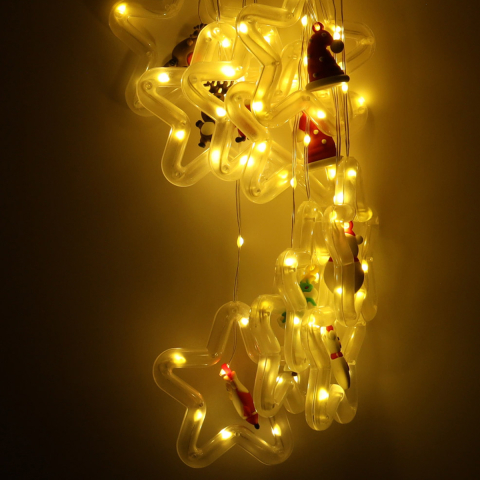 Stelute Luminoase LED cu Figurine si 125 LED-uri, Alb Cald, USB, 3M [2]