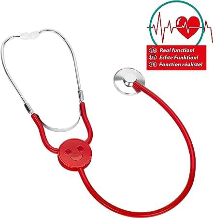 Set de joaca Doctor - Stetoscop metalic pentru copii, de jucarie