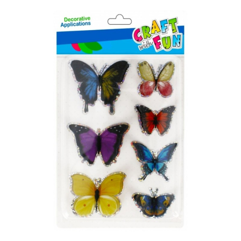 Jucării și Jocuri pentru copii - Sticker futuri colorati 3D autocolant, Craft with Fun, 521671, set 7 buc