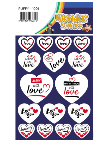 Rechizite Școlare - Sticker puffy love series 1001 tanex