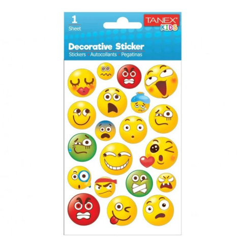 Rechizite Școlare - Sticker puffy smiley faces tnx-25015 tanex