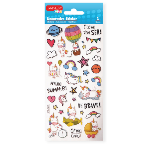 Rechizite Școlare - Sticker puffy unicorns 2 tnx-25123 tanex