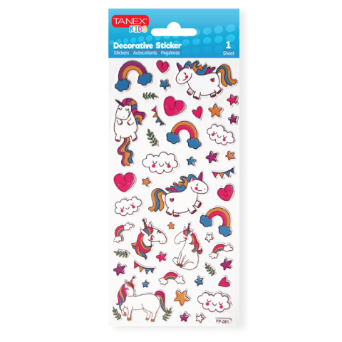 Rechizite Școlare - Sticker puffy unicorns tnx-25122 tanex