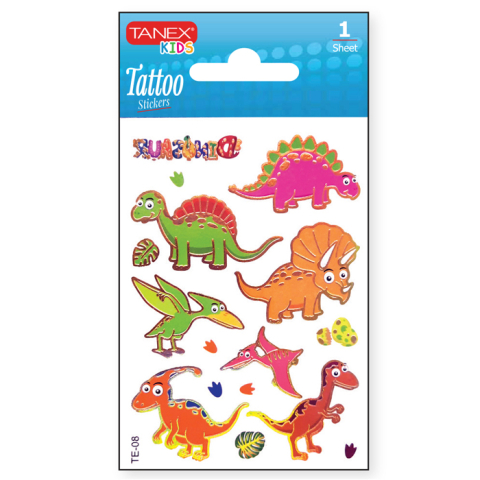Rechizite Școlare - Sticker tattoo dino tnx-26428 tanex