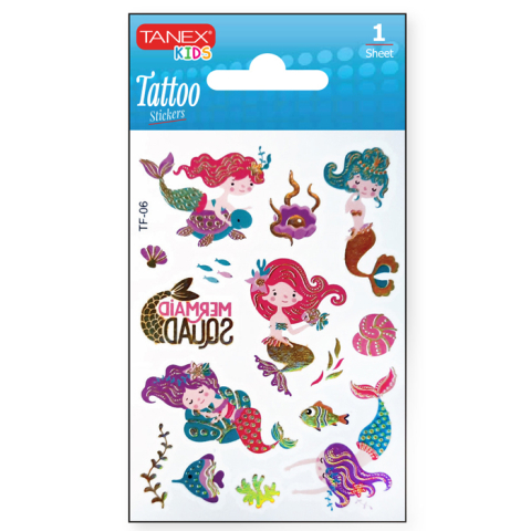 Rechizite Școlare - Sticker tattoo mermaids tnx-26436 tanex