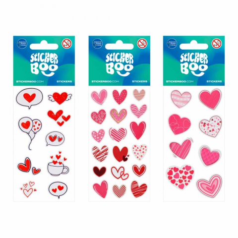 Stickere inimioare, sf Valentin, dragobete, abtibilduri pentru activitati creative pentru copii [3]