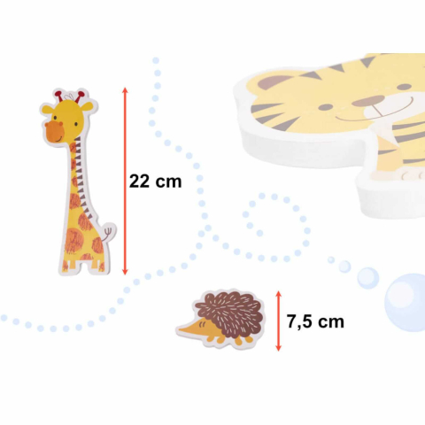 Stickere baie copii, set 18 animale din spuma, reutilizabile, jucarii de baie [4]