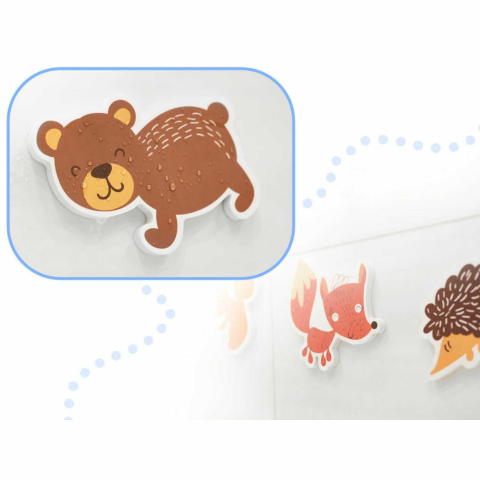 Stickere baie copii, set 18 animale din spuma, reutilizabile, jucarii de baie [3]