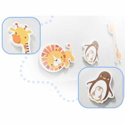Stickere baie copii, set 18 animale din spuma, reutilizabile, jucarii de baie [7]