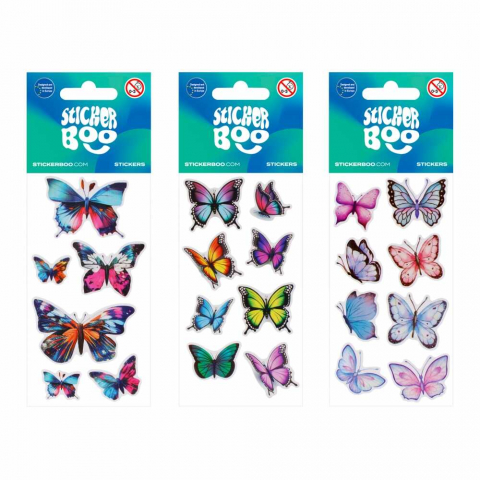 Stickere fluturi colorati, abtibilduri pentru proiecte creative pentru copii [3]