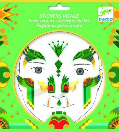 Pictura pe fata copii, Face & Body Painting - Stickere pentru fata, Abtibilduri Non Alergice, Dragon, Djeco