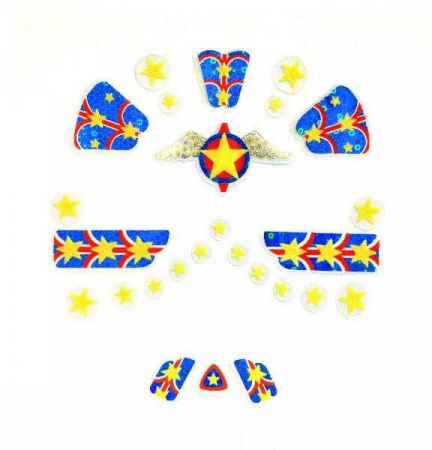 Stickere pentru fata, Abtibilduri non alergice, Super erou, Djeco, varsta 3 - 6 ani, Baiat [1]