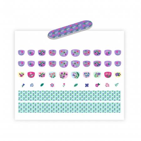 Stickere pentru unghii model flori, Djeco, varsta 3 - 6, 6 - 9 ani, Fata [1]
