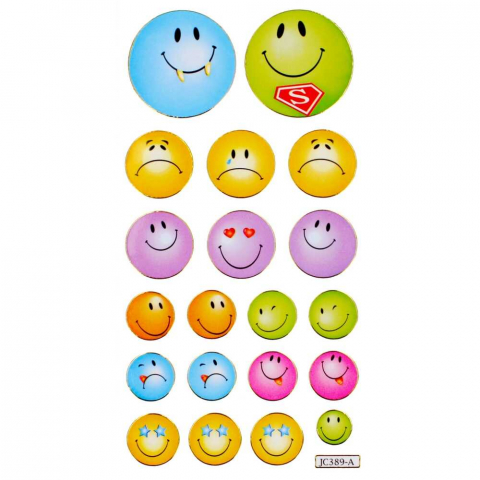 Stickere smiley faces, emoticoane, abtibilduri pentru proiecte creative, fete zambitoare [2]