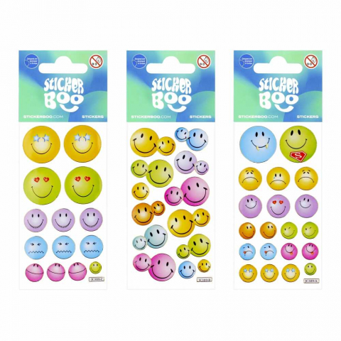 Stickere smiley faces, emoticoane, abtibilduri pentru proiecte creative, fete zambitoare [3]