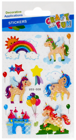 Stickere, Abțibilduri, Autocolante - Stickere unicorni, abtibilduri pentru activitati creative pentru copii