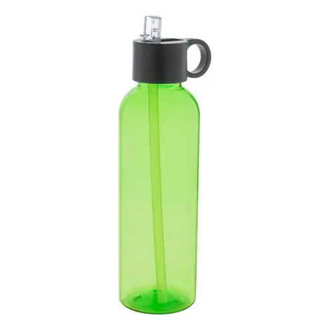 Rechizite Școlare - Sticla apa 500ml RPET FITBA-verde cu capac de baut din PP si pai integrat