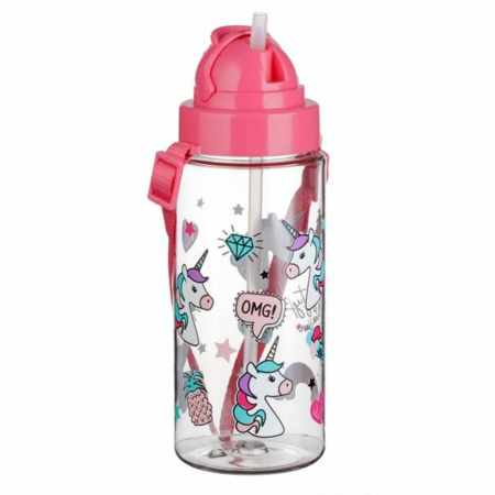 Caserole Sandwich si Sticle Apa - Sticla de apa, bidon pentru copii, Unicorn, 500 ml - Micostore.ro