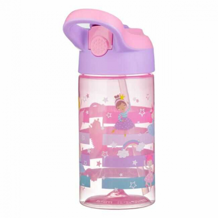 Sticle Apa Copii, Gradinita si Scoala, 500 ml cu Pai, Roz [3]