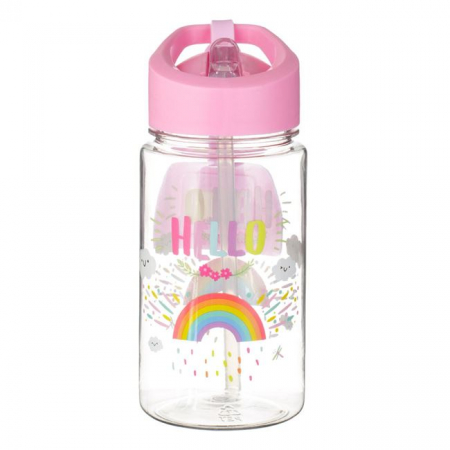 Sticle Apa Copii, Gradinita si Scoala, 440 ml, Fete, Roz, Curcubeu [1]